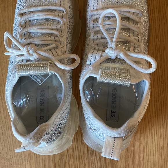 Steve Madden Maxima-R White Multi Rhinestone Chunky Sneakers - Picture 10 of 10